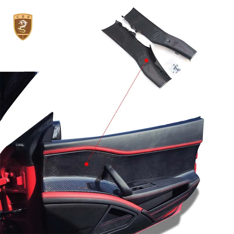 

Левая и правая внутренняя крышка боковой панели двери автомобиля для Ferrari 458, сменные обвесы из сухого углеродного волокна в стиле OEM