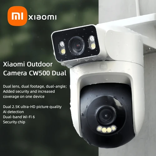 Xiaomi Outdoor CW500 versión de cámara Dual IP66 protección de seguridad CCTV detección AI visión nocturna a todo Color hogar inteligente Mi home