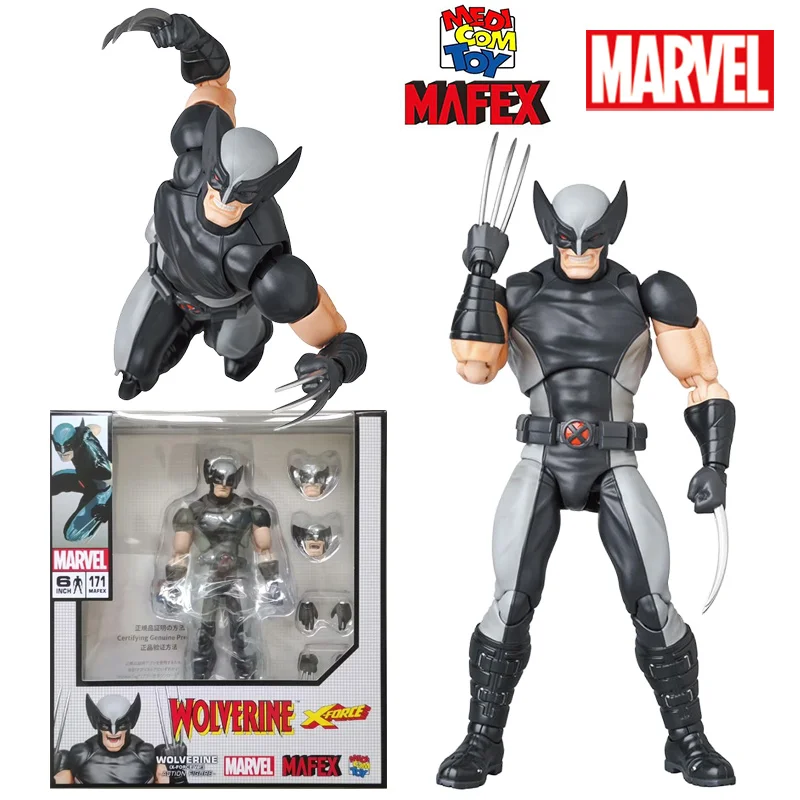 Medicom Toy Mafex 171 Wolverine X-Force Ver. 1/12 6 Inches 16Cm Marvel Anime Original Action Figure Model Toy Gift Collection