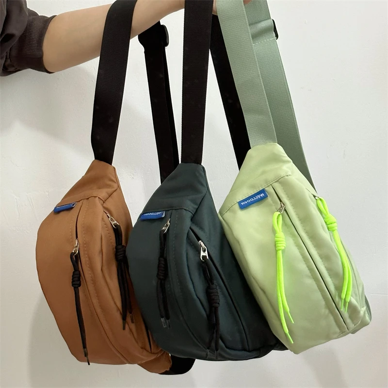 

Waist Bags For Women Casual Design High Quality Canvas Ladys Bag Zipper Chest Bag Leisure Pouch Leisure Young Boy Fanny Packs