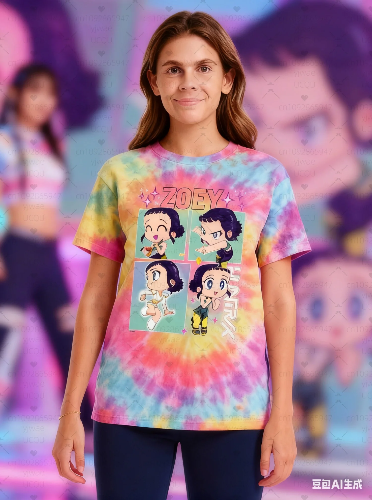 

2025 Kpop Demon Hunters Zoey Anime 3d Women's Adult Short Sleeve O-Neck Large Clothing T-Shirt Women Clothing