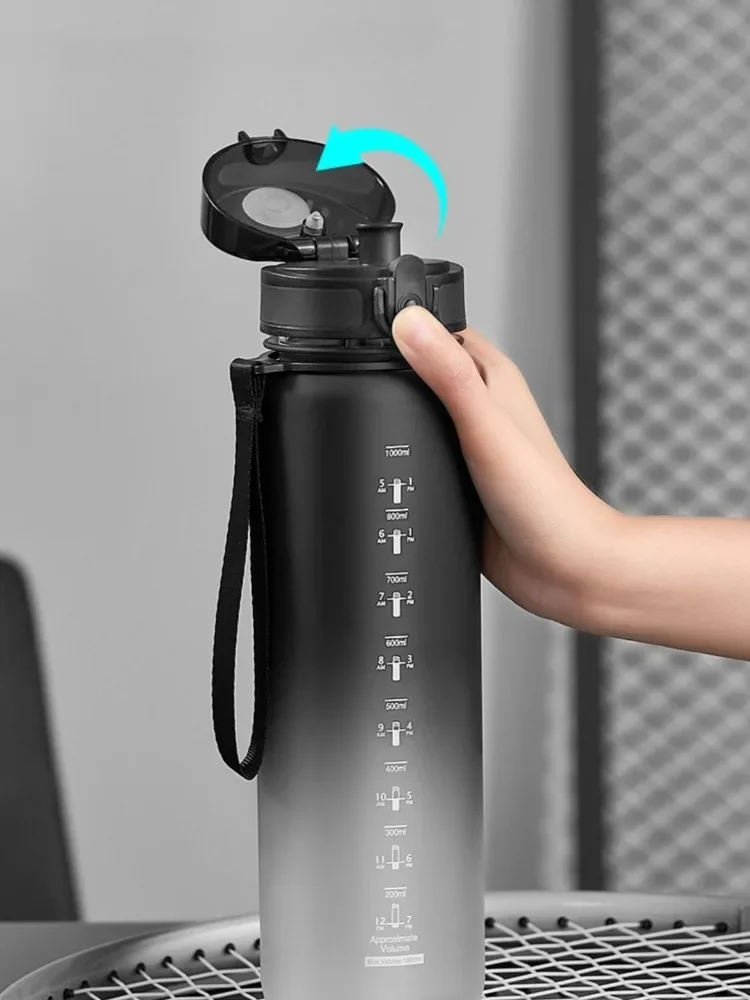 1 Liter Large Capacity Sports Water Bottle Leak Proof Colorful Plastic Cup  Drinking Outdoor Travel Portable Gym Fitness Jugs - AliExpress 18