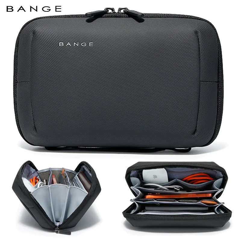 BANGE Large Capacity Travel Electronics Accessories Organizer for iPhone, Cable Storage Portable Power Bank Charger Camera Bag