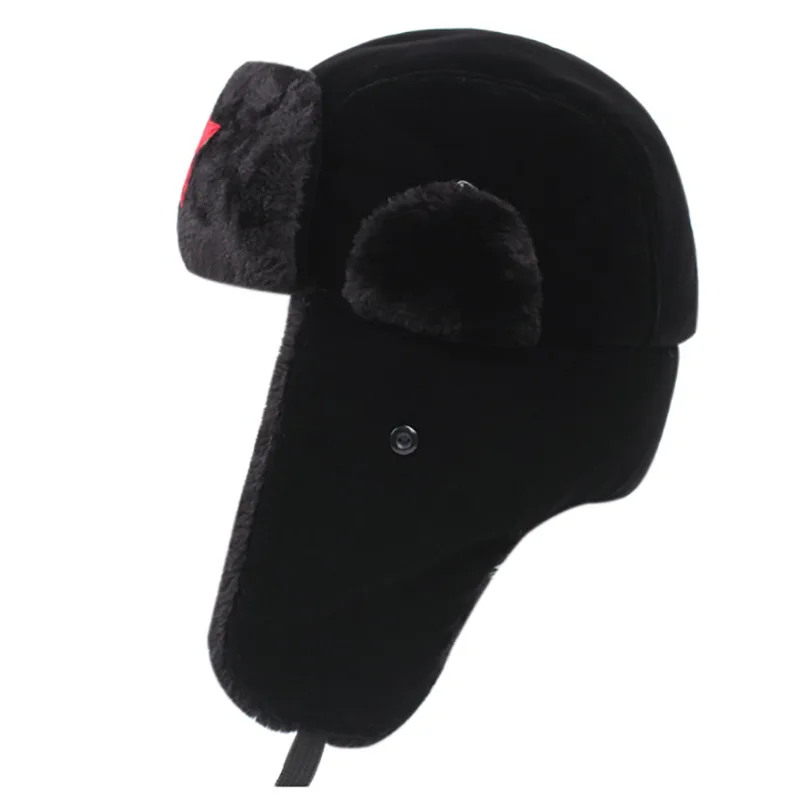 Berretto da ciclismo invernale antivento Paraorecchie femminili Cappello di cotone caldo Cappello da esterno a cinque punte Colbacco Nord-Est Cappello di protezione dal freddo invernale