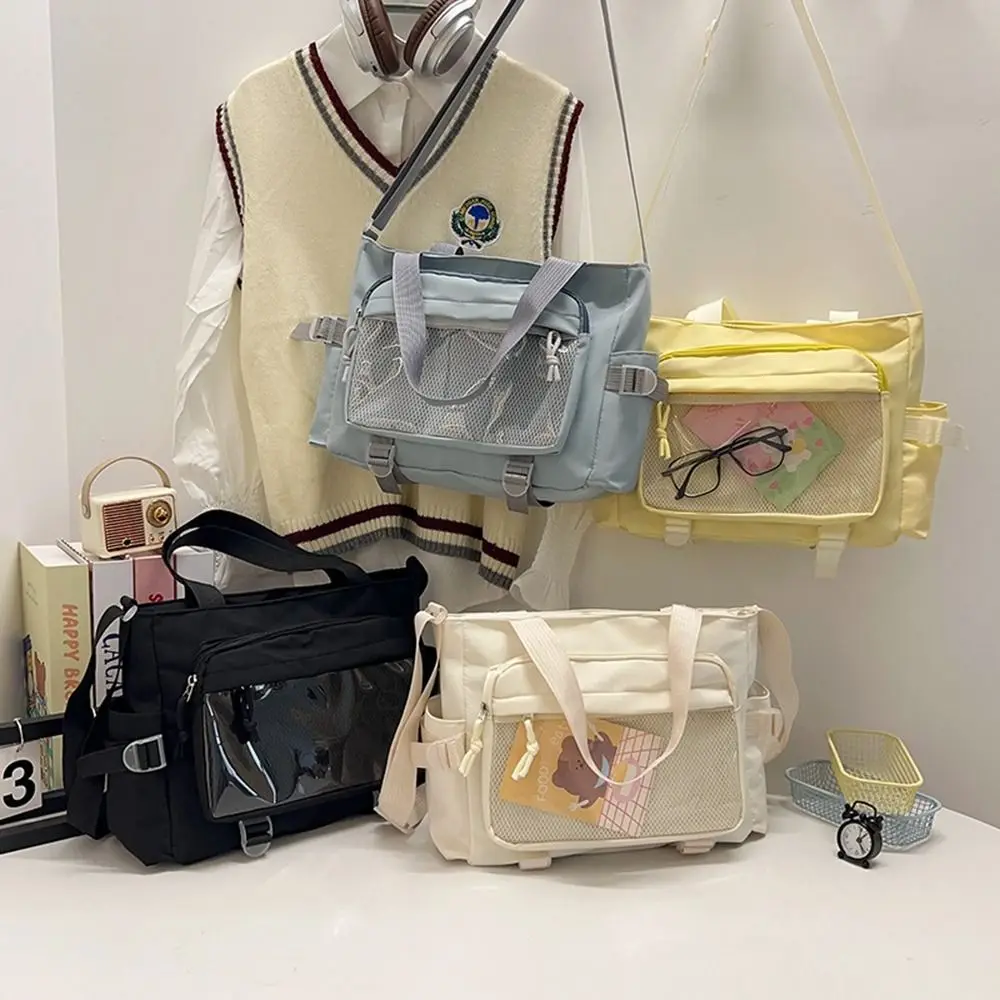 

Прекрасная прозрачная сумка Itabag в японском стиле большой емкости Harajuku JK сумка на плечо повседневная холщовая сумка из ПВХ для покупок