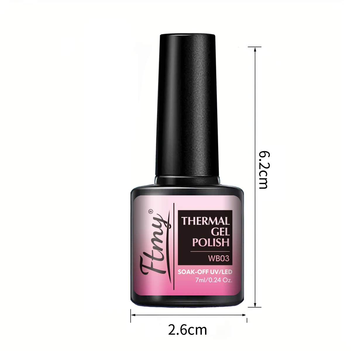 طقم طلاء أظافر جل متغير الألوان مكون من 10 قطع مع لمعان لعيد الحب، يتميز بطلاء جل متغير المزاج بالأشعة فوق البنفسجية، و #3