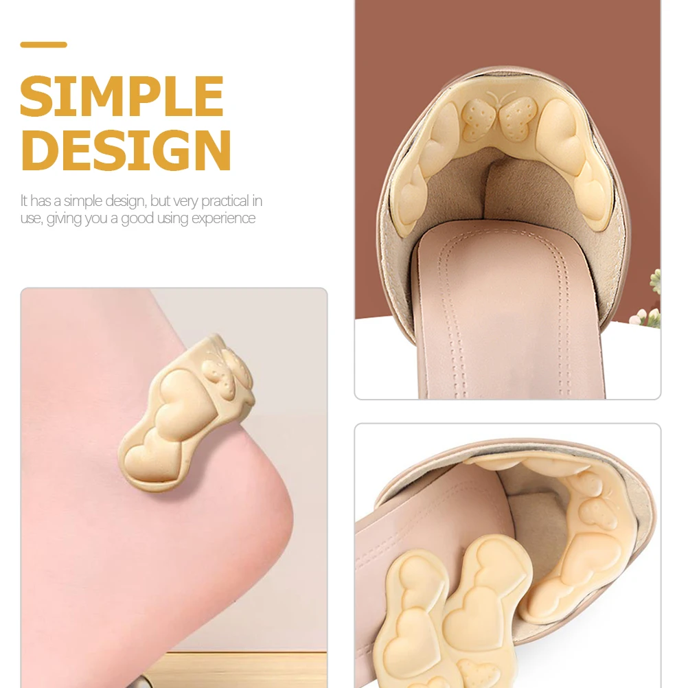 

4 Pairs Anti-drop Heel Cups Women Shoes Pain Relief Insoles Blister Prevention Inserts Cushion Stickersheel Protectors Foot Care