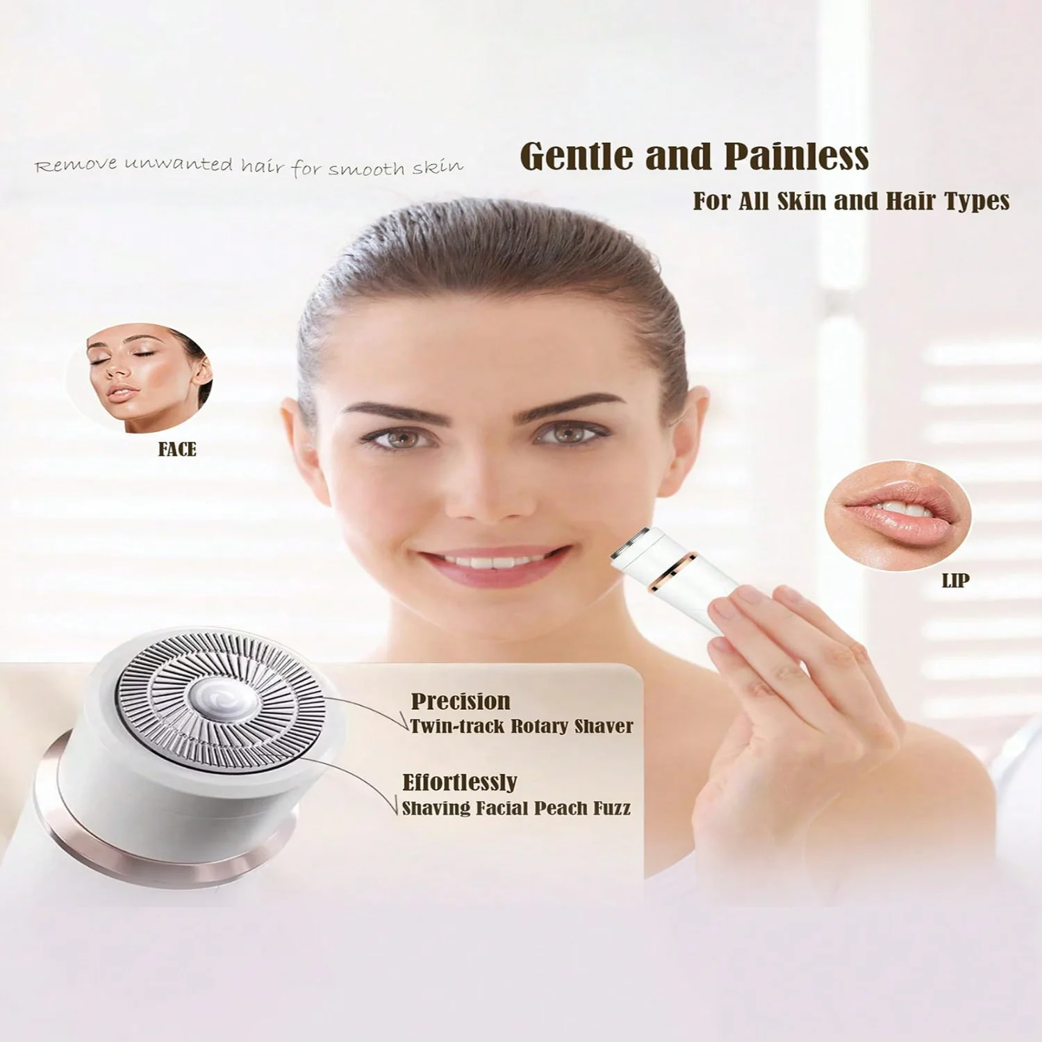 1pc Women's Multifunctional 2-In-1 Private Shaver Hair Removal Device, USB Rechargeable  Hair Remover For Full Body Use At