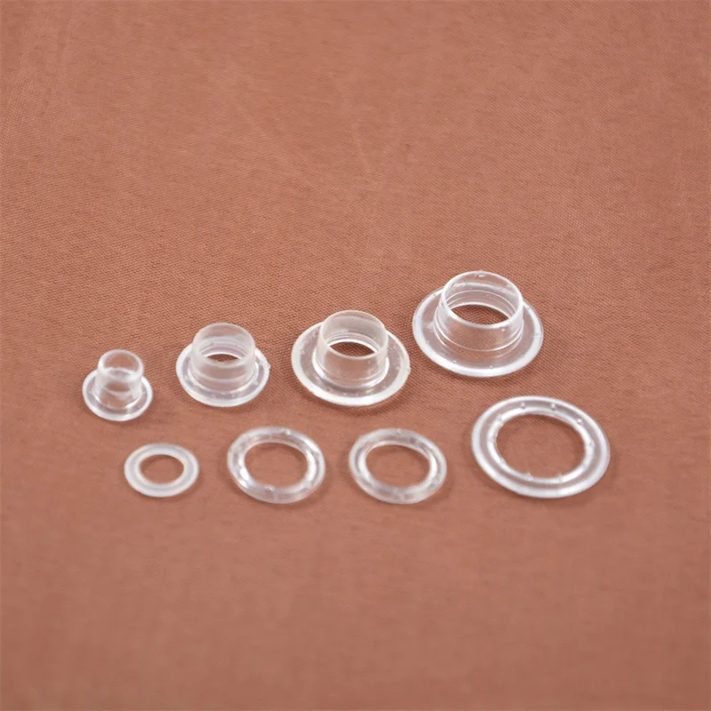 1000sets White/Clear/Black Plastic eyelets and Eyelet Punch Die Tool Set for Leather Craft Clothing Grommet Banner 5mm-12mm