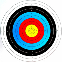 10pc 40x40cm Archery Targets Paper Face Durable Practice Training For Arrow Bow Practice Sports Darts Hunting Shoot Accessories