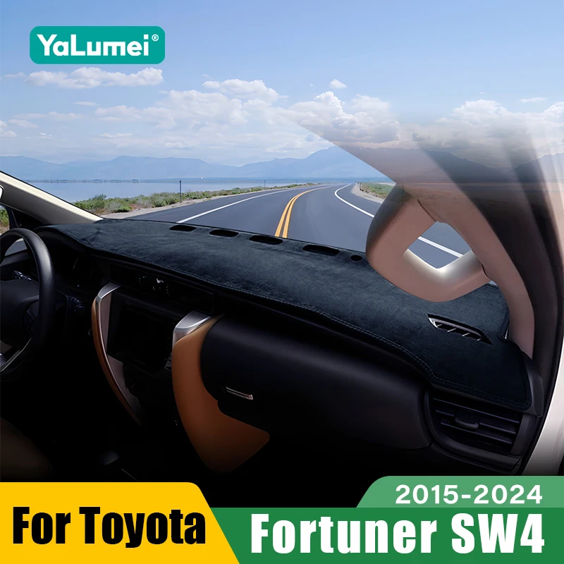 For Toyota Fortuner SW4 2015 2016 2017 2018 2019 2020 2021 2022 2023 2024 Car Dashboard Sun Shade Cover Non-slip Mat Accessories