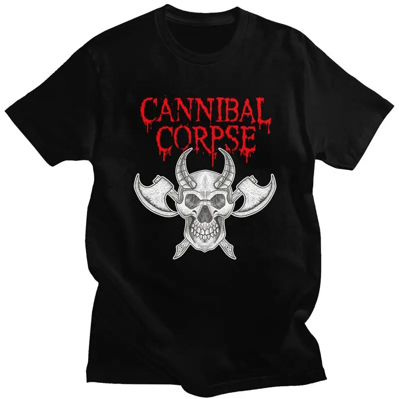 Custom Classic Death Metal Cannibal Corpse T Shirts Men Short Sleeved T-shirt Graphic Tee Tops Cotton Regular Fit Tshirts Merch