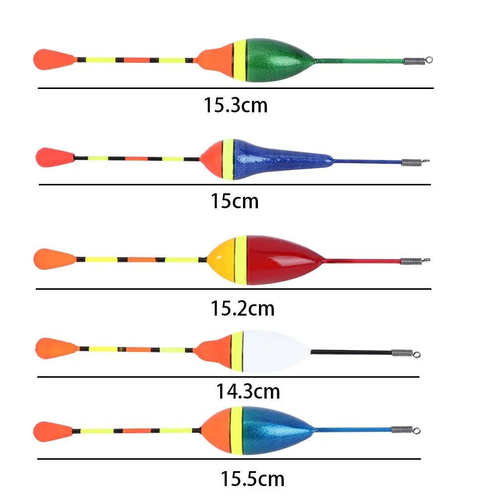 Galleggianti in schiuma a coda lunga Mix Size Colore Boa fluttuante Set galleggiante da pesca con bastoncino leggero Galleggiante da pesca