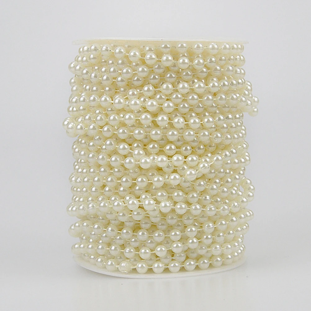 

Plastic Bead Chain Christmas Decor Pendant High Quality Pearl DIY Simulated Beaded Chain Christmas Party Home Decor