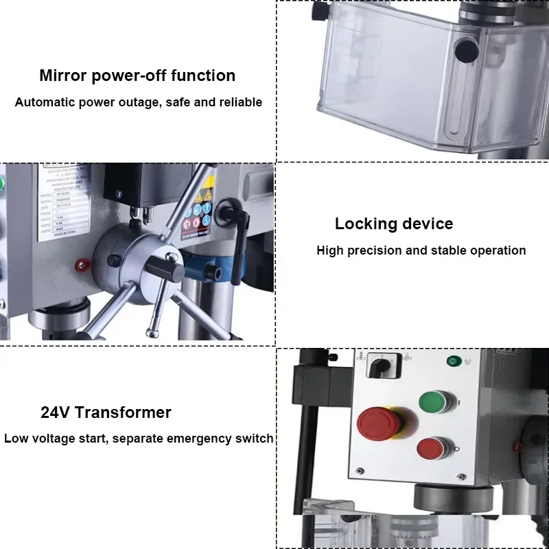 High Precision Spindle Taper Manual Universal Precise Position Grinding Vertical Miniature Metal Drilling Machine