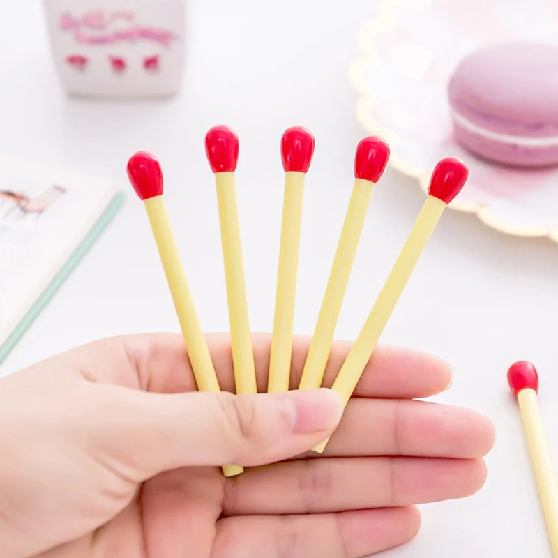 15 قطعة قلم المباراة الإبداعية الجدة الكرة عصا الثقاب S القرطاسية قلم حبر جاف اللوازم المكتبية الهدايا الترويجية