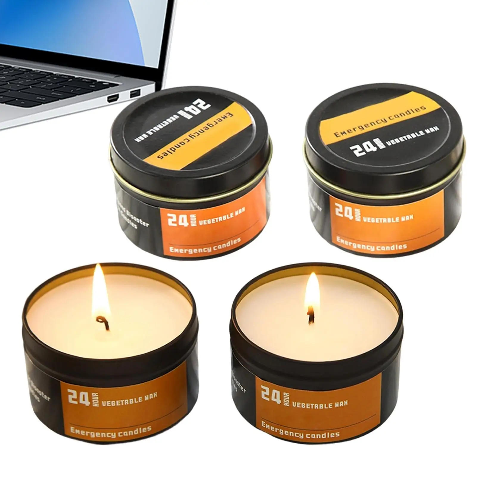 4Pcs Emergency Candles No Electricity Lighting Power Outages Windproof Prevention Emergency Supplies For Household Outdoor
