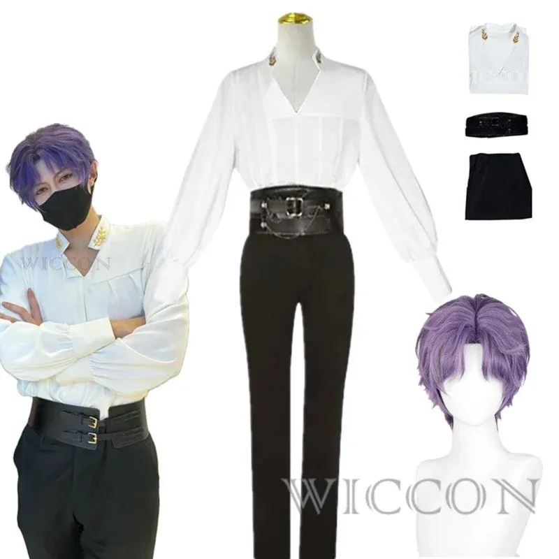 

2025 New Game Love And Deepspace Xavier Qiyu Rafayel Cosplay Wig Shirt Pant Belt Short Hair Heat Resistant Fi AA