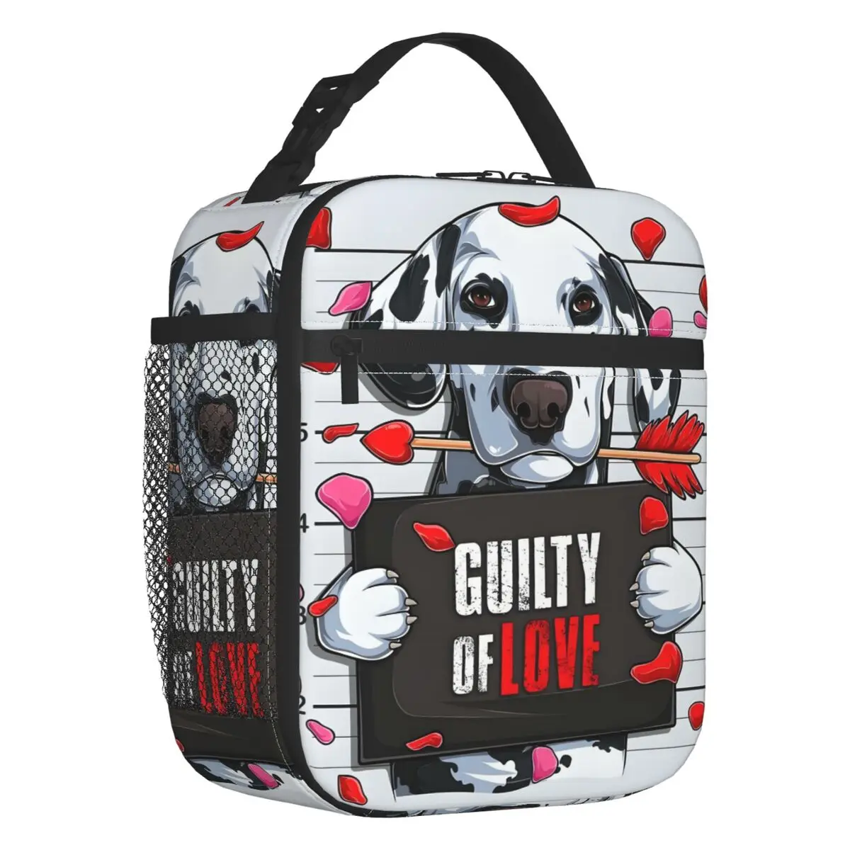 

Custom Funny Dalmatian Dog Lunch Bag Men Women Warm Cooler Anime 101 Cartoon Insulated Lunch Boxes for Children School