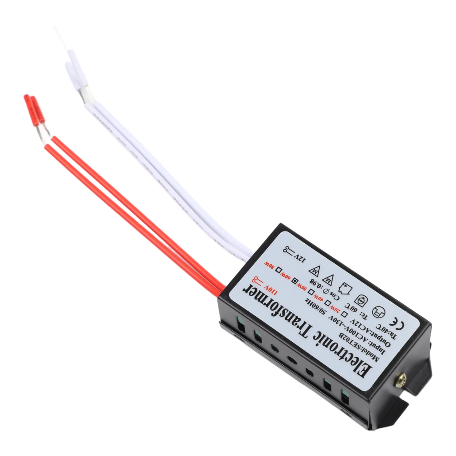 Electronic Transformer SET01B AC110-130V Input to AC12V Output for Dimmable Halogen Xenon LED Lighting Applications