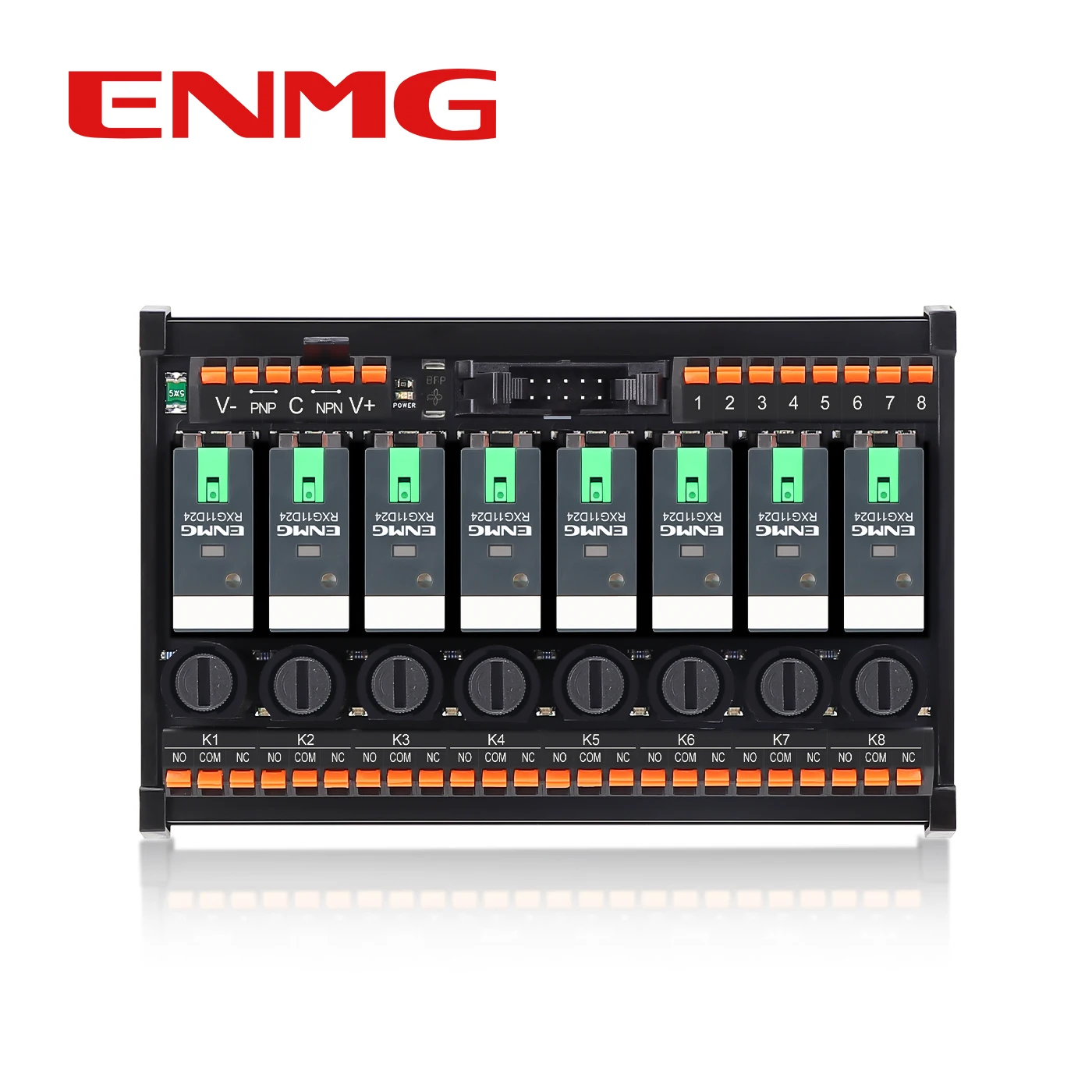 

ENMG Intermediate Relay Module PLC Spring-Type Amplifier Board Module 24V Control Board 8/16-Channel Integrated Board 220V AC/DC