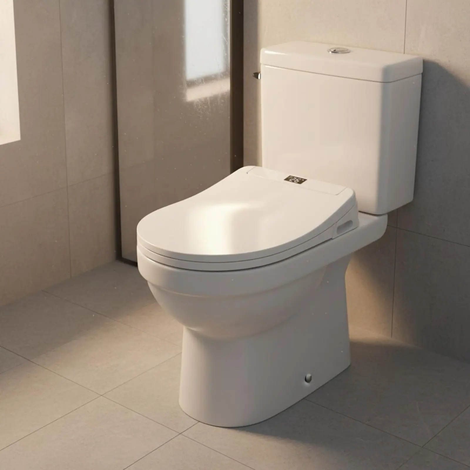 Smart Toilet Seat Drying Function Electric Bidet Seat Electric Toilet Cover Adjustable Temperature Bathroom Fixture Night Light view 2
