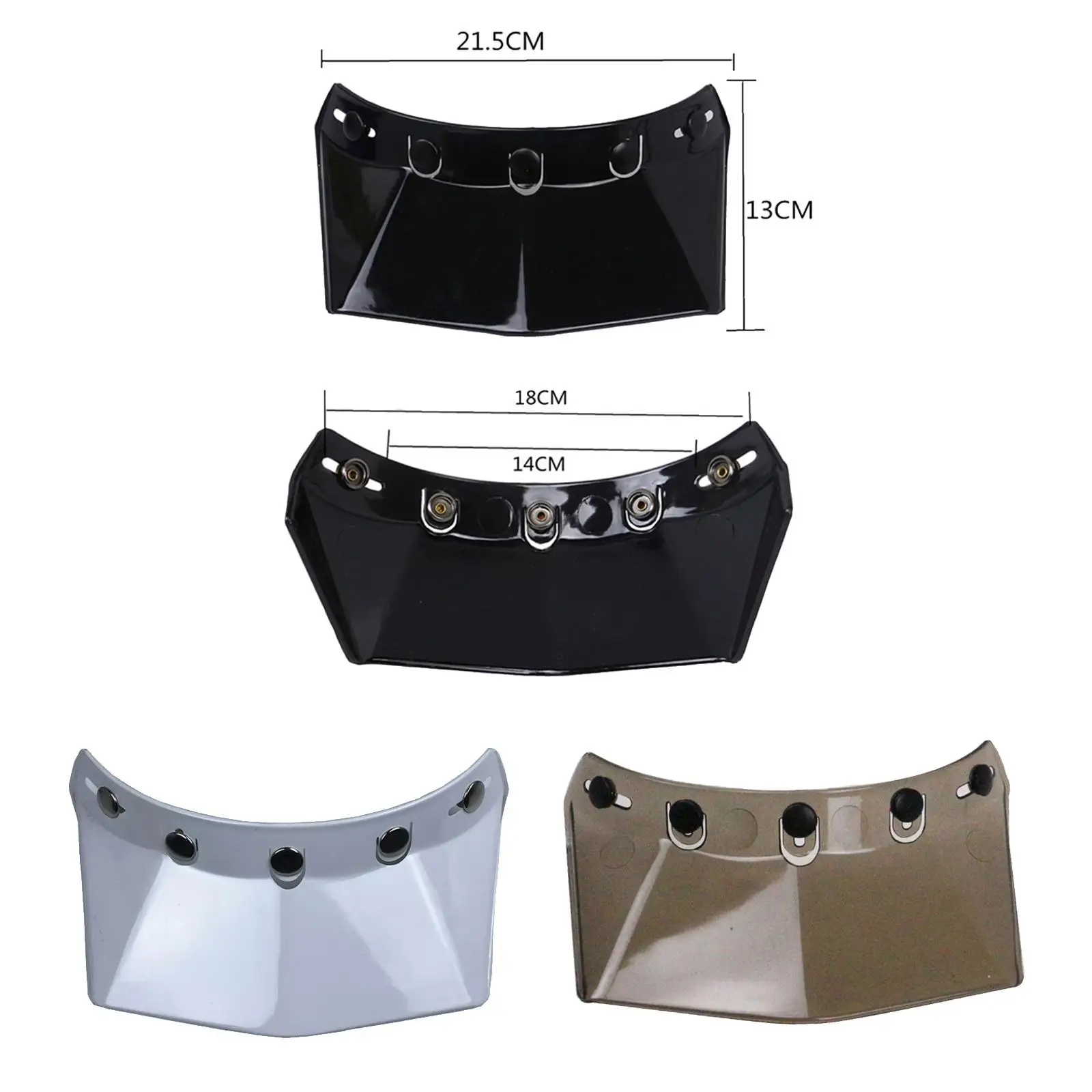 5-Snap Bubble قابل للتعديل قناع الذروة استبدال لخوذة دراجة نارية دائم