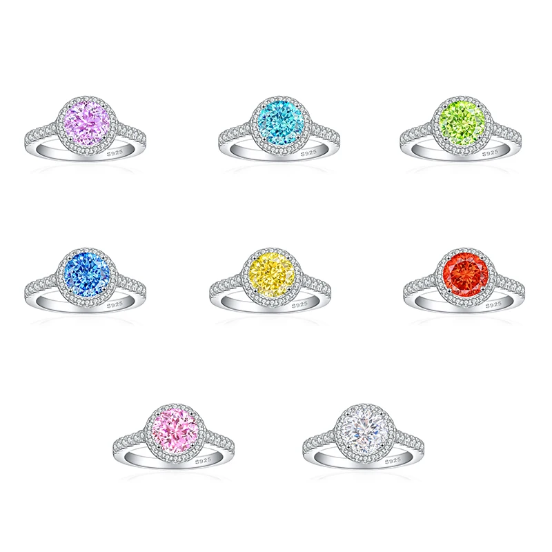 

Dainty Luxury Custom 925 Sterling Silver Women's Engagement & Wedding Rings 3A Cubic Zirconia for Parties Fashion Jewelry