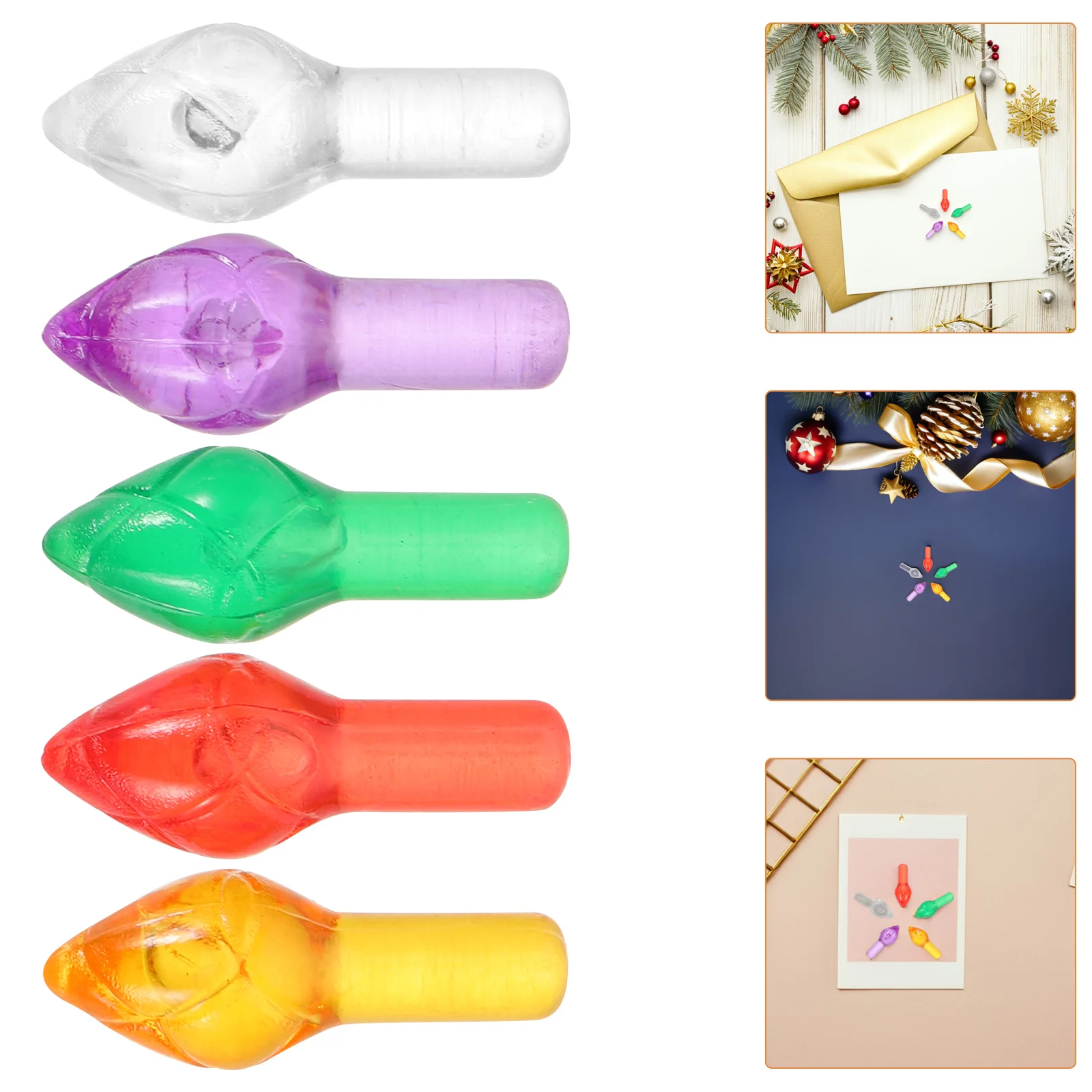 

100Pcs Ceramic Christmas Tree Replacement Lights Multi-Color Twist Plastic Bulbs Vintage DIY Holiday Decorations