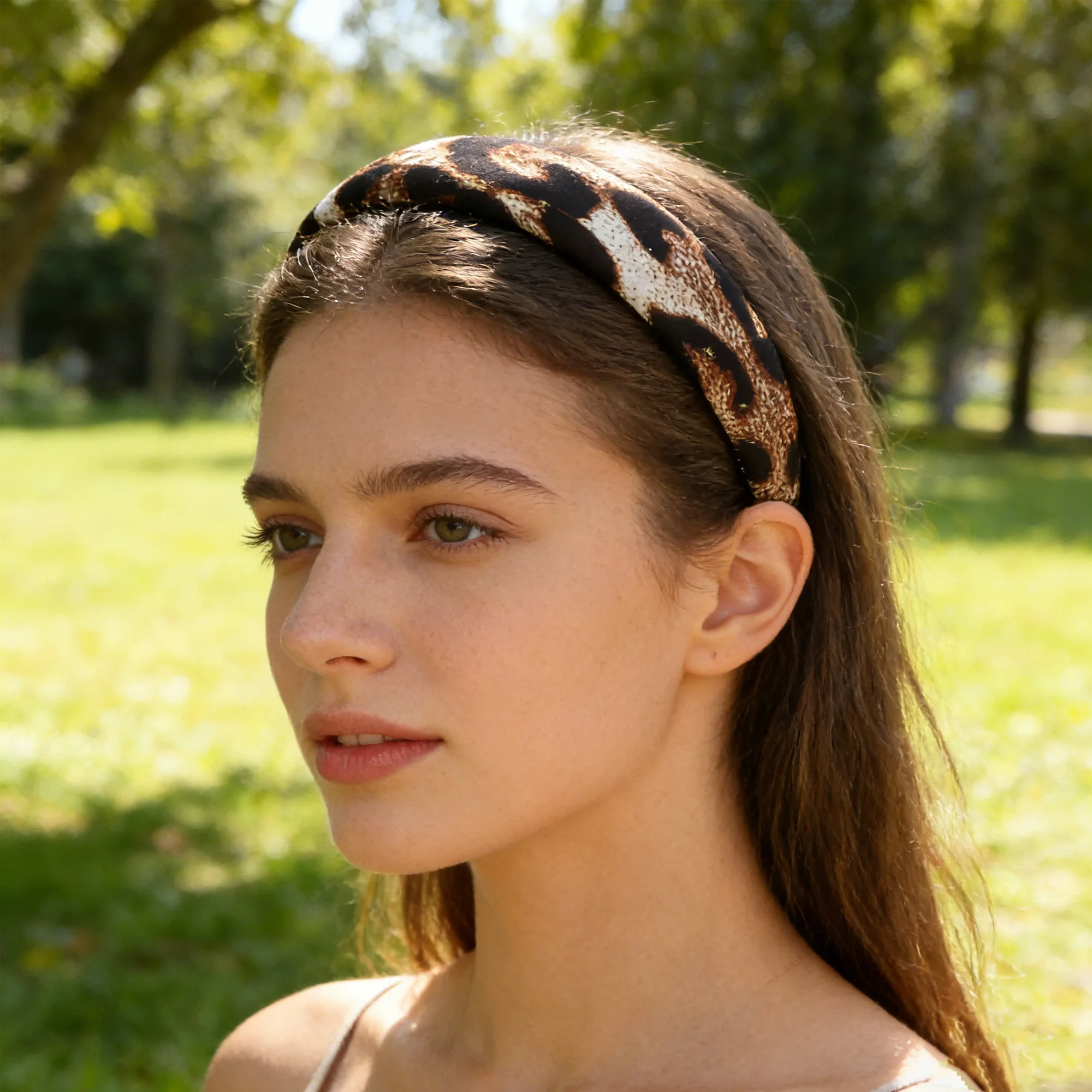 

1Pc Elegant And Minimalist Leopard Print Casual Fashion Design Headbands, Suitable for Daily Outings, Makeup, And Hairstyle