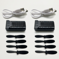 4DRC V17 RC Airplane Original Spare Part 4D-V17 Propeller Blade / Battery 3.7V 700mAh / USB Charger Cable Part Accessory