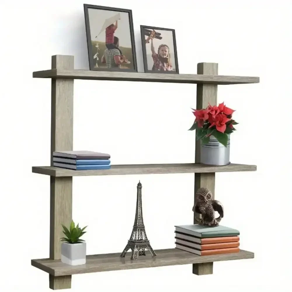 Floating Shelves, Hanging Shelves for Wall Storage, Square Wall Shelf Decor for Bathroom and Living Room