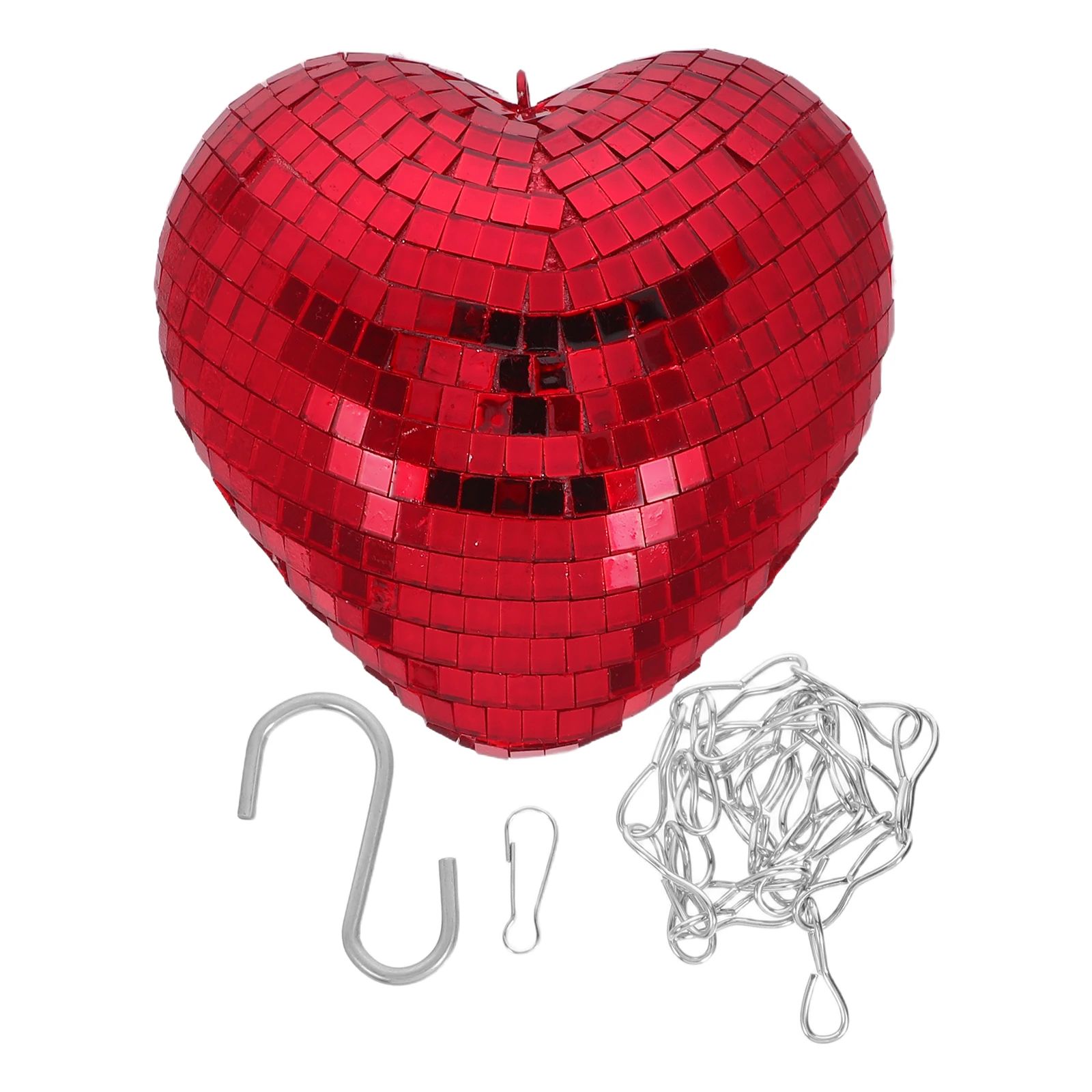 

Disco Decoration Pendants Ornaments Mirror Glass Decorations Hearts Hanging The Chain
