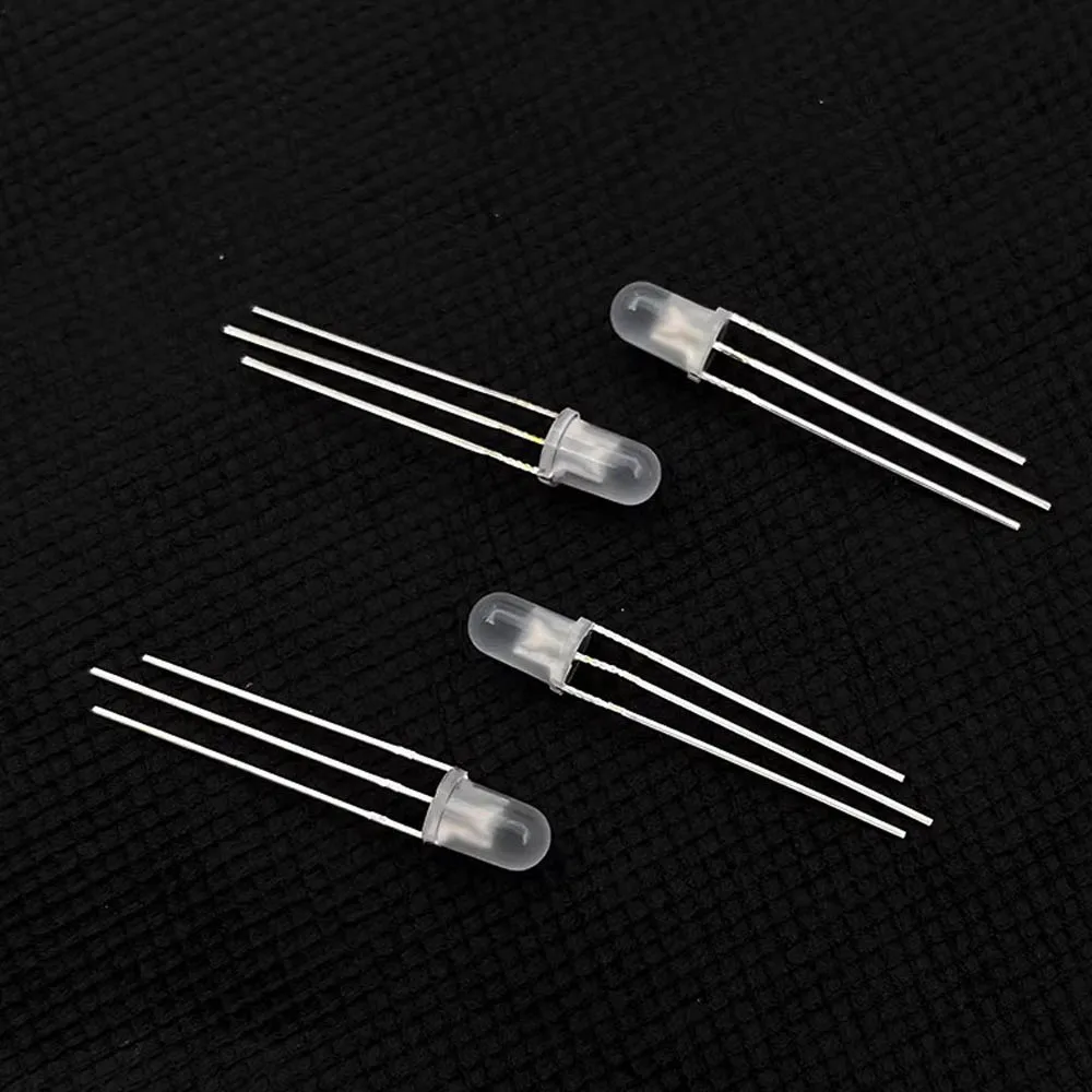 30Pcs LED 5MM Red & Green Common Cathode & Anode High Diffused Round Bi-Color Light-Emitting Diode