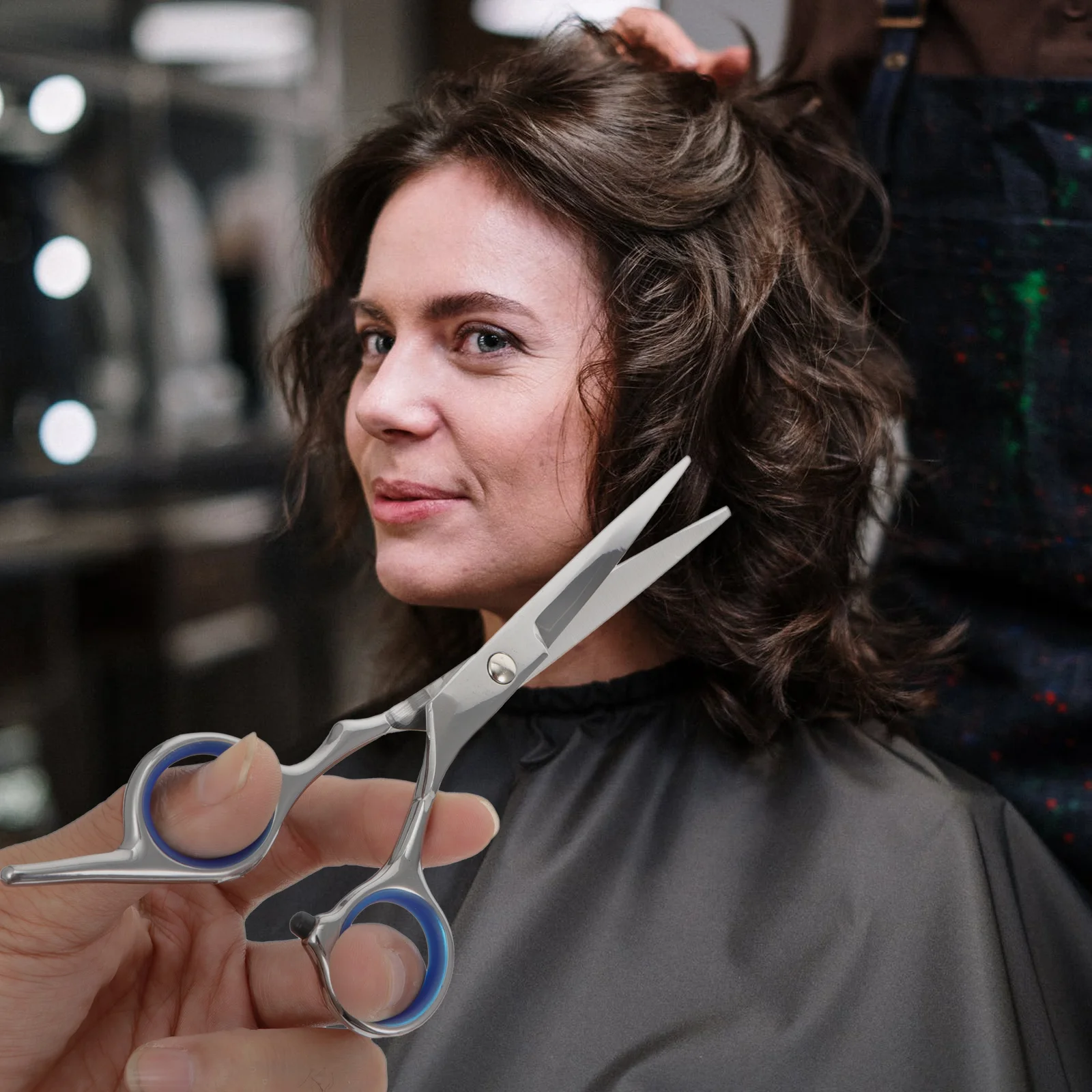 7 قطعة أدوات الحلاق تصفيف الشعر مجموعة صالون حلاقة عدة مريح مقص مشط مقاطع صندوق تخزين مناسبة للاستخدام المنزلي في الصالون #4