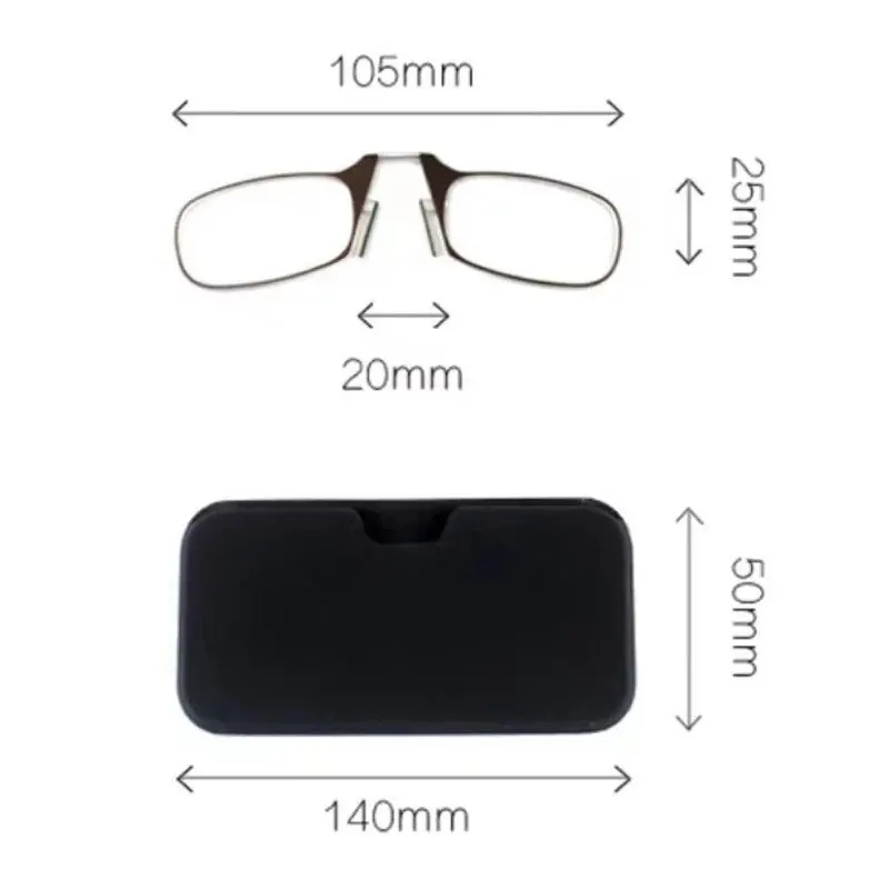 Fashion Nose Clip Reading Glasses Ultra Light and Convenient Mobile Phone Presbyopic Eyeglasses Retro Style HD Reading Glasses image 4