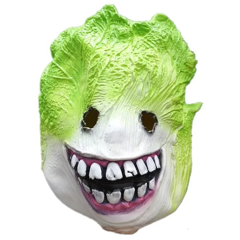 

Cabbage Latex Headgear Halloween Mask Cabbage Plants Role Masks Funny Props Game Party Supplies Full Face Cabbage Mask Masques