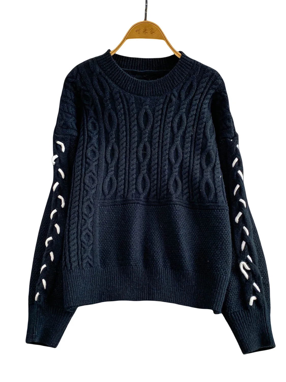 Suéter de Punto ueso de Manga Larga para Mujer, Nuevo Estilo de Invierno, Diseño Informal, Cómodo y Cálido, Cuello Redondo