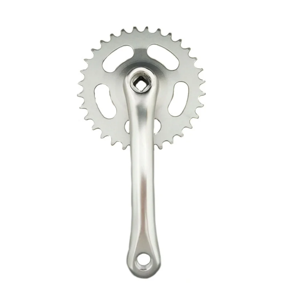 38 Teeth Aluminum Alloy Mountain Bike Crankset Durable Tooth Plate Crank Set 170mm Silver Perfect Gear Shift Bike Crank Set