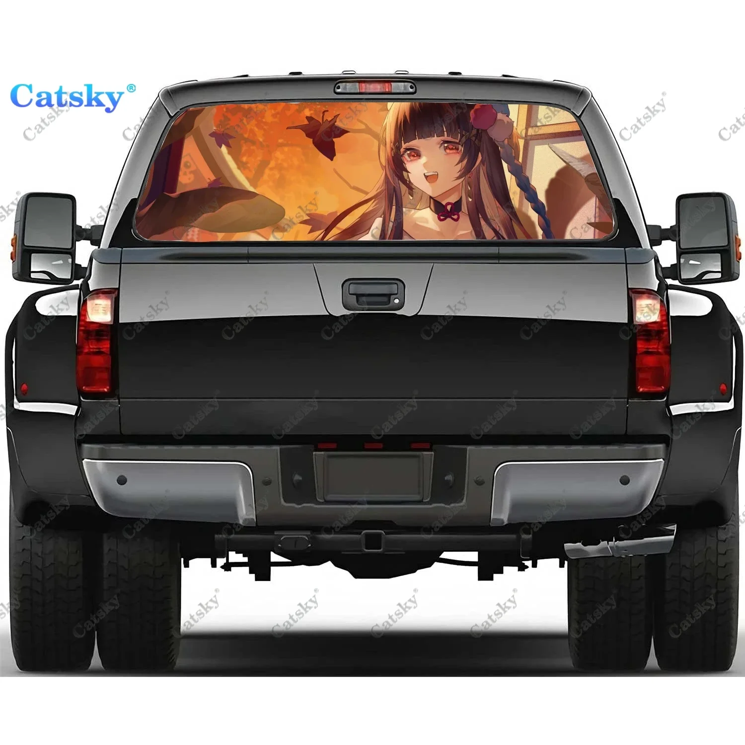 

Yun Jin Genshin Impact Rear Window Decal Sticker Graphic PVC Material Truck Sticker Perforated Vinyl Universal Sticker