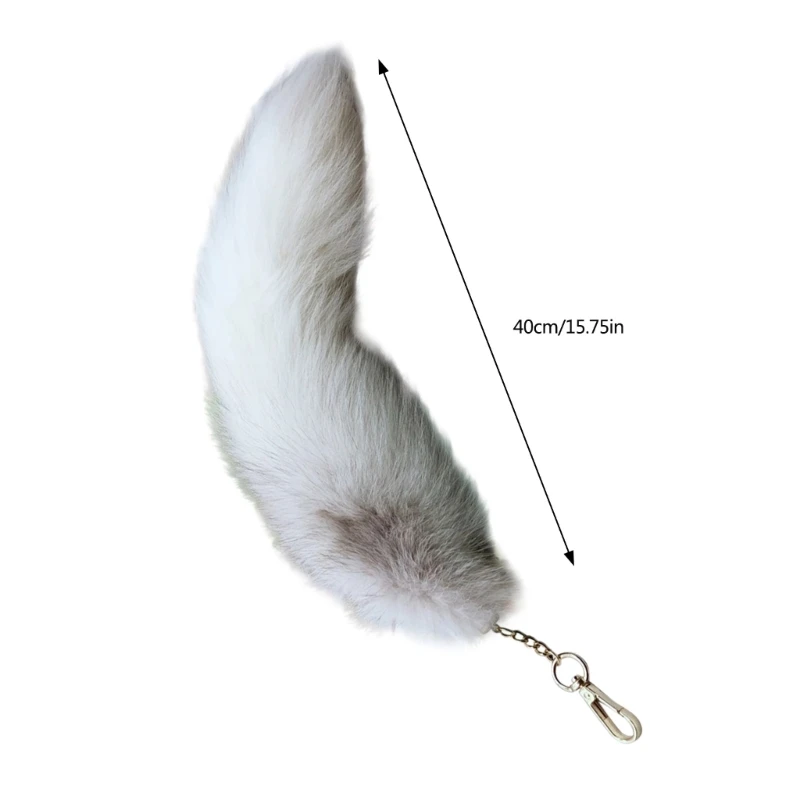 Coda di animale artificiale Faux Furs volpi Costume peluche Faux Furs Tail cospays Dressing Up Halloween Party Costume Tail portachiavi