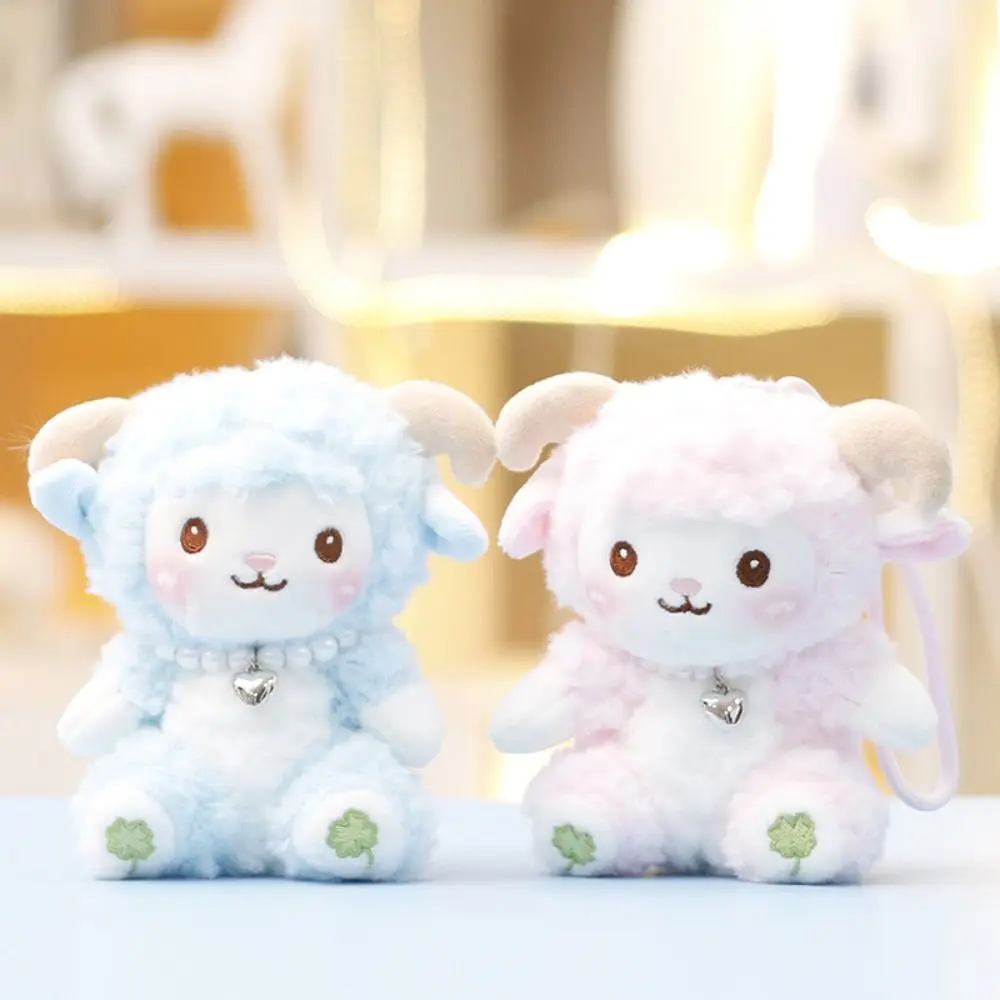 PP algodão pequena ovelha chaveiro de pelúcia fofo macio dos desenhos animados animal boneca de pelúcia confortável dos desenhos animados ovelhas chaveiro de pelúcia
