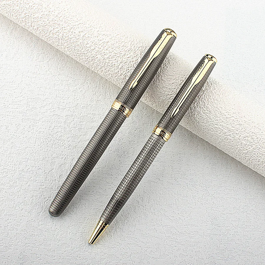 Luxury Metal Rollerball Pen 0.5MM Black Ink Ballpoint Pen 0.7MM Nib Elegante Business Writing  Office School Supplies