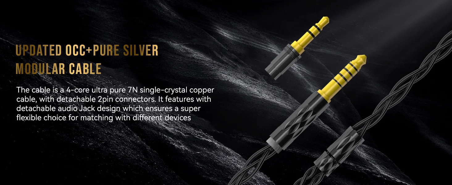 7 Hz Timeless II verbesserte 14,5 mm planare magnetische Treiber IEM Hifi kabelgebundene Ohrhörer mit abstimmbarer Düse 7N OCC-Kabel – Detail 3