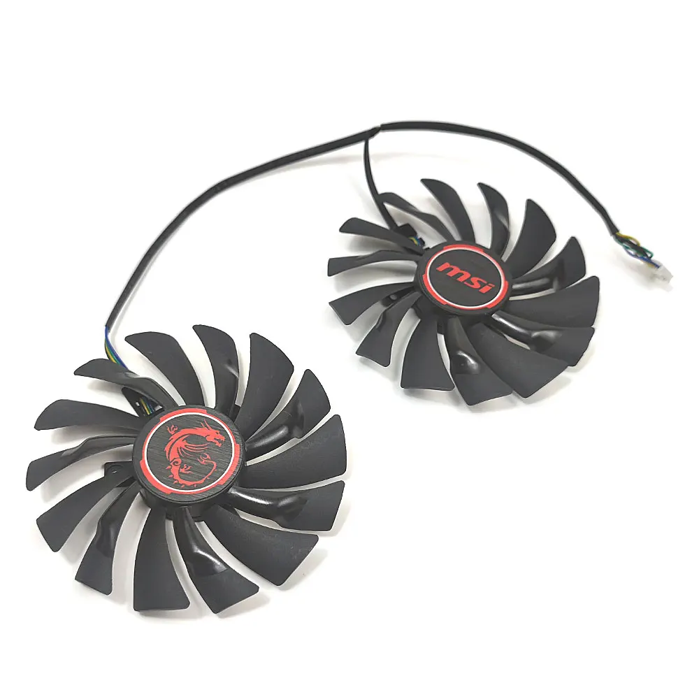 NEW 95MM 4PIN PLD10010S12HH R9 390 GAMING GPU Fan，For MSI Radeon R9 390、R9 380、R7 370、RX 470 GAMING Graphics card cooling fan