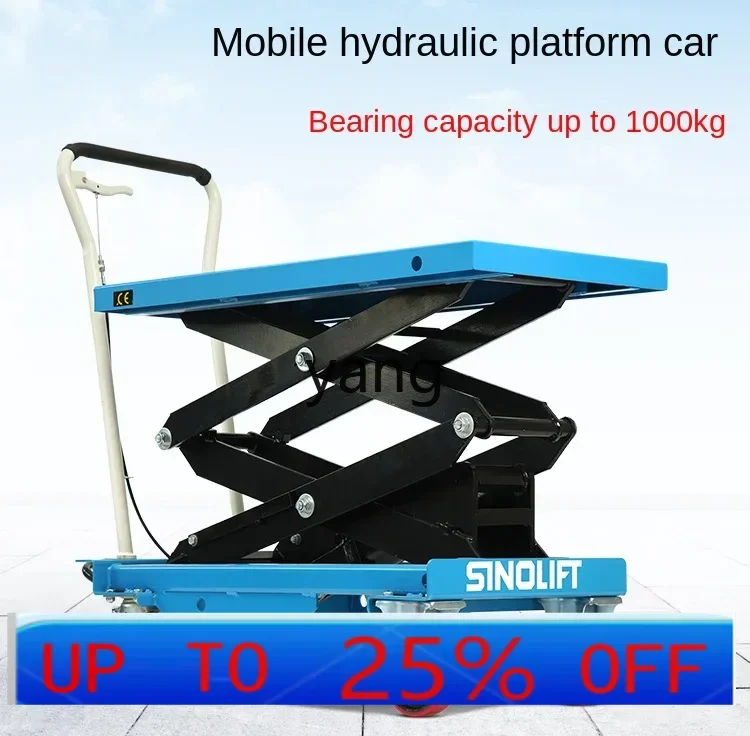 

CX platform truck Manual mobile hydraulic lift Handling scissor pedal lifting cart