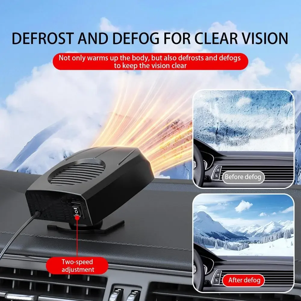 

12V 24V 120W 260W Defrosting Heater Mini Cooling 2 in 1 Car Heating Fans Electric Autonomous Windshield Defroster Demister