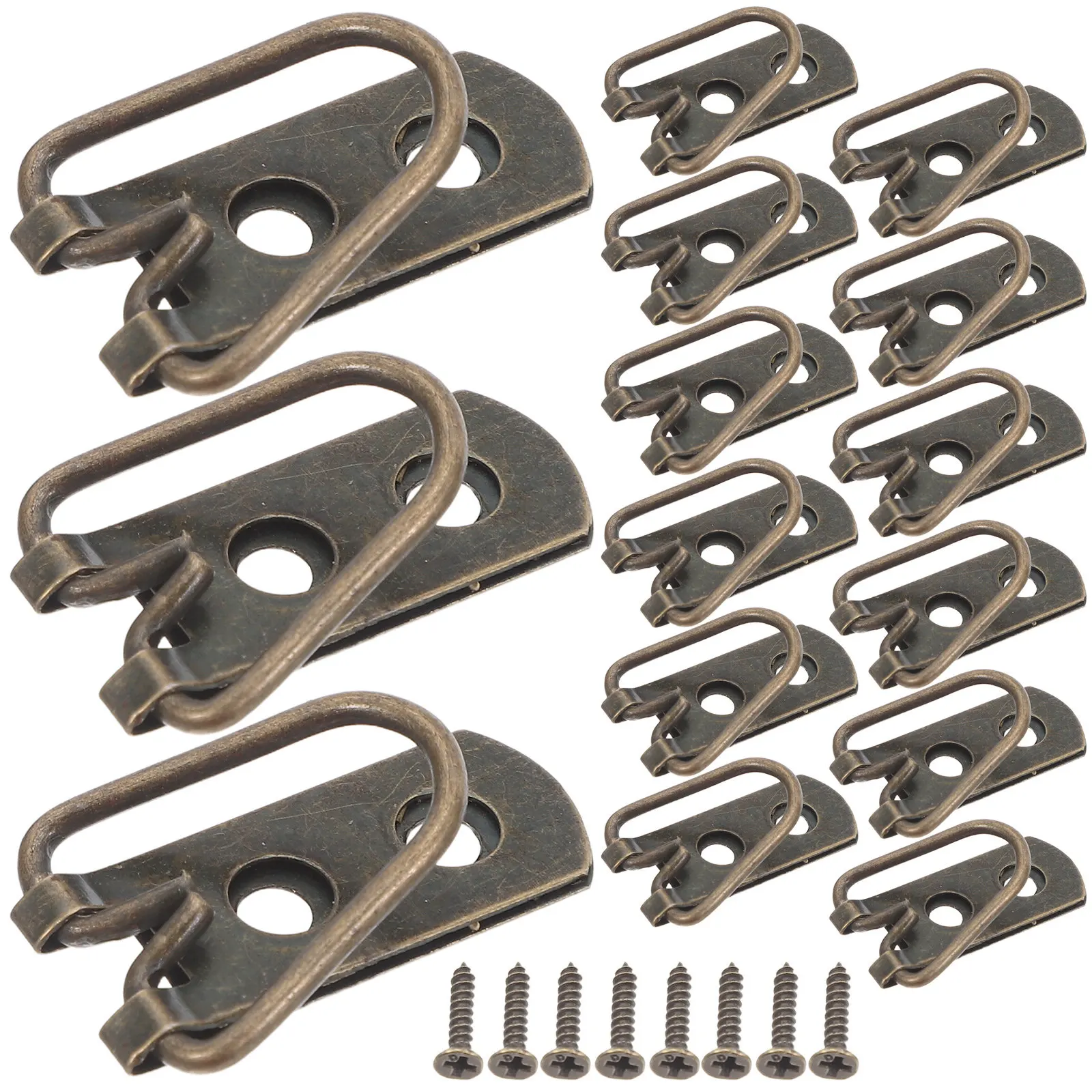 15Pcs Heavy Duty Picture Hanging Kit D-Ring Photo Frame Hooks Metal Construction for Heavy Artwork Mirrors Living