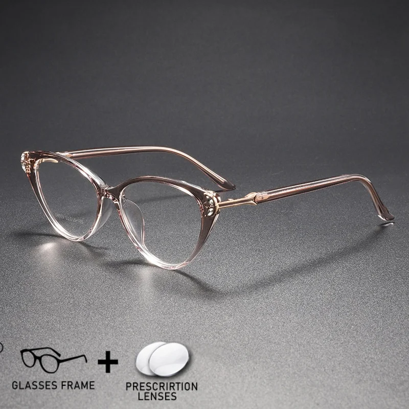 KUXA Vrouwen Mode Kat Brillen TR90 Bril Asferische Bijziendheid Verziendheid Progressieve Lenzen Optische Brillen Lezen