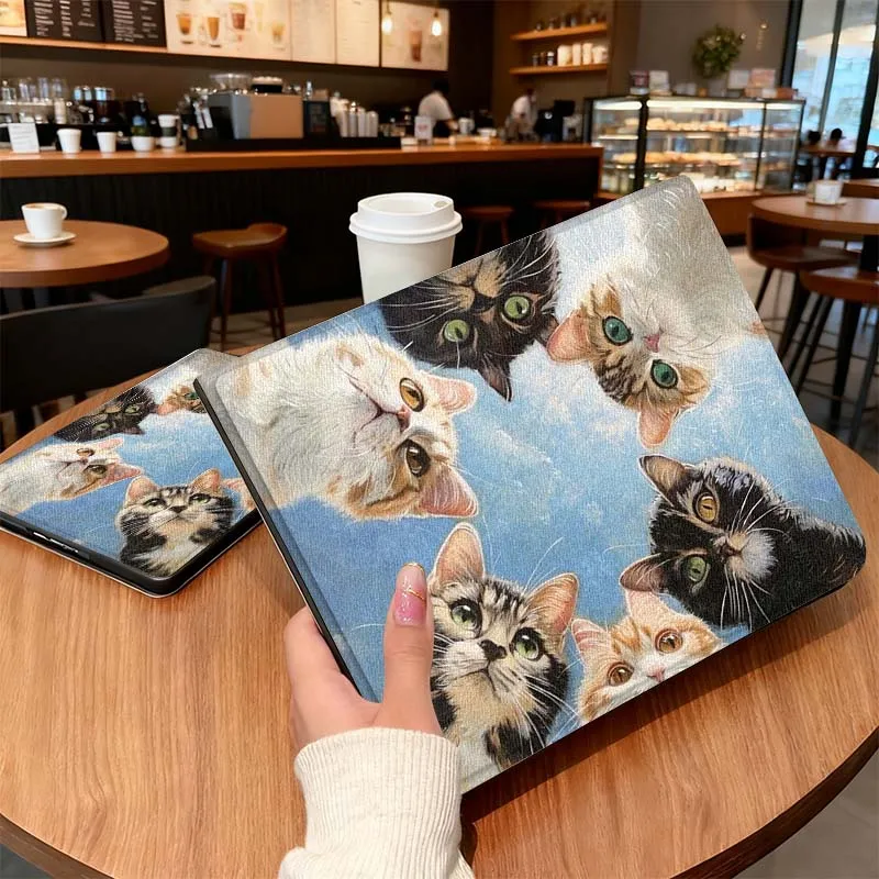 Cute kitten confused For Samsung Galaxy Tab A A7 A8 A9 A11 S6 S11 10.1 10.4 10.5 Inch Lite Plus Cover Tablet Case